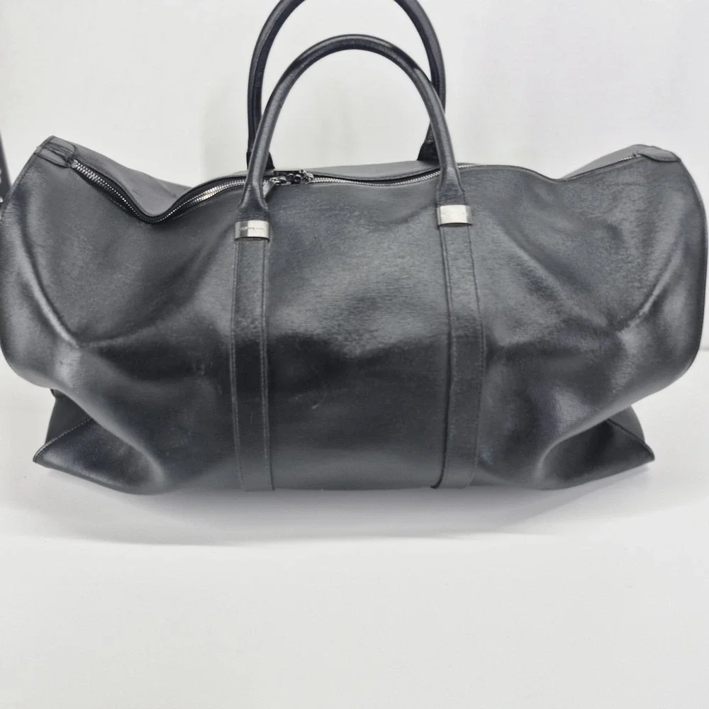 Montblanc Black Leather Duffel Bag